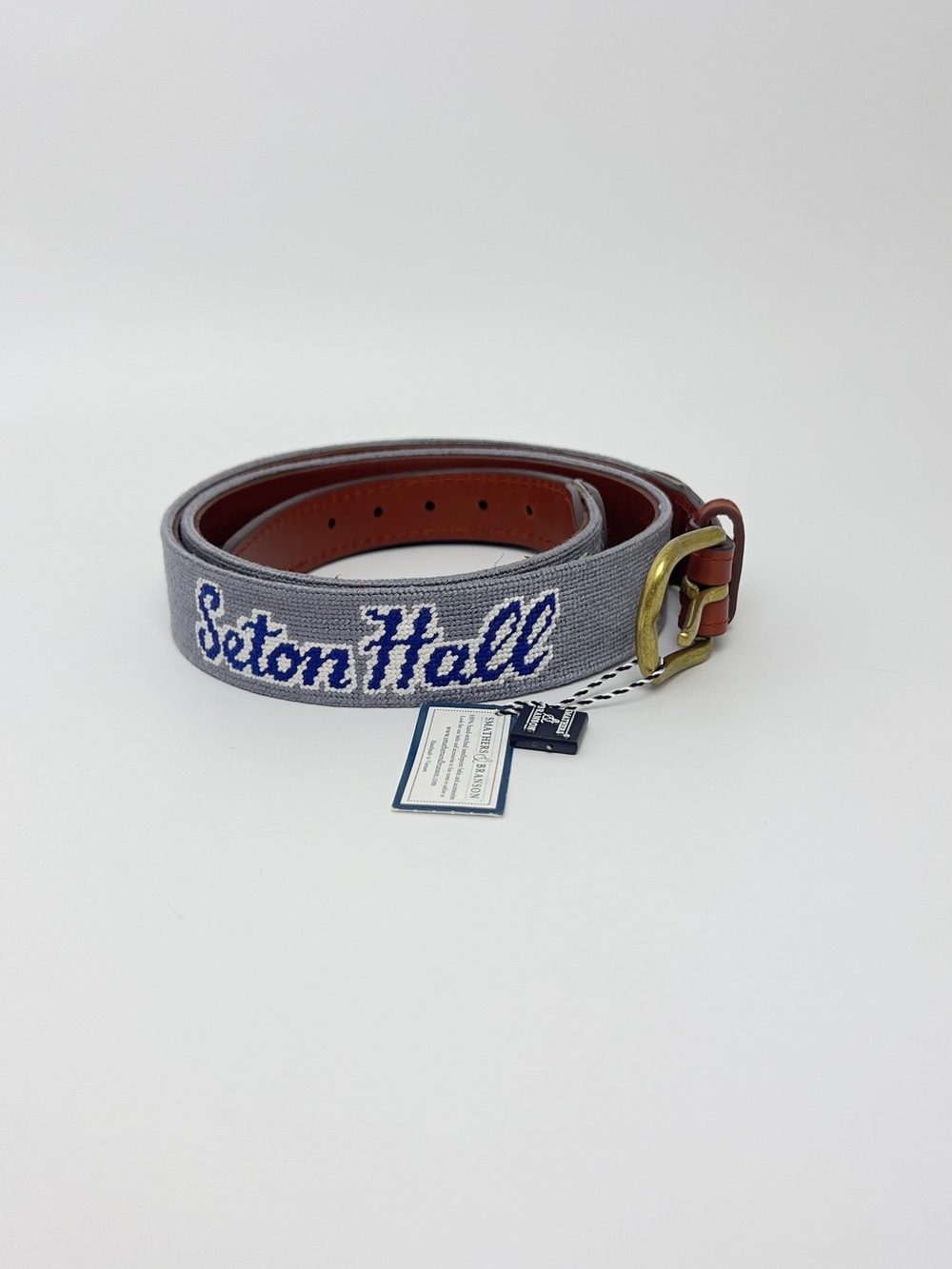 Rare - Smathers & Branson - Seton Hall University - Needlepoint Belt - Size 40